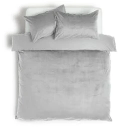 Habitat Plain Velvet Silver Bedding Set - Double -Habitat Store 2159162 R Z002A