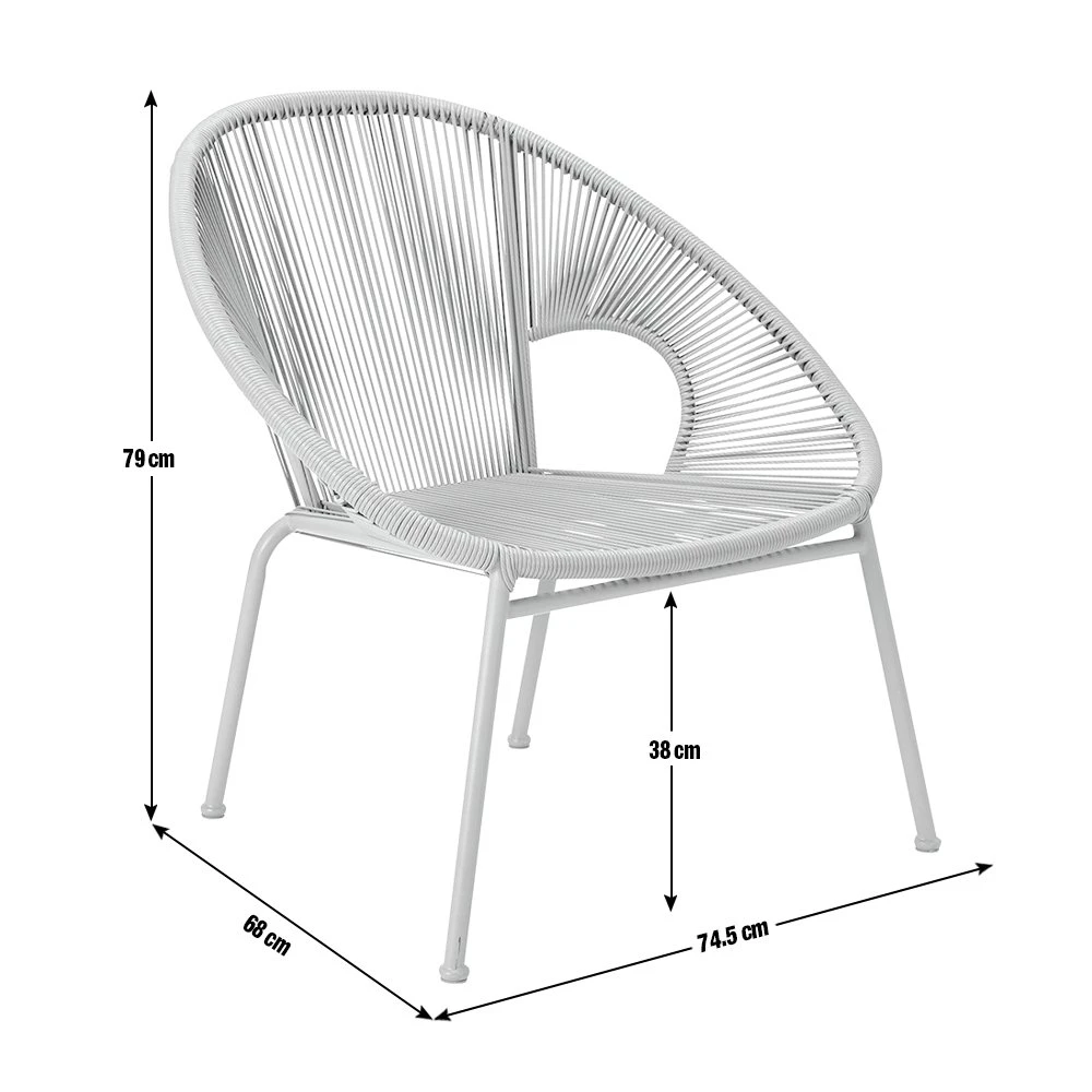 Habitat Nordic Spring Rattan Effect Garden Chair - Grey 4 Habitat Nordic Spring Rattan Effect Garden Chair - Grey - Image 4