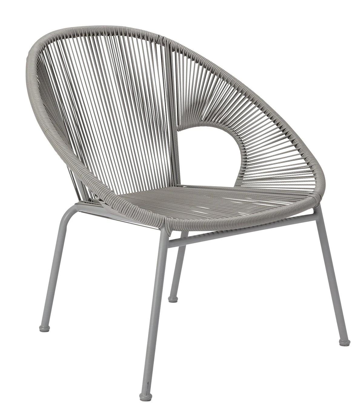Habitat Nordic Spring Rattan Effect Garden Chair - Grey 1 Habitat Nordic Spring Rattan Effect Garden Chair - Grey