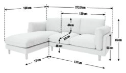 Habitat Salome Fabric Left Hand Corner Chaise Sofa - Grey 12 Habitat Salome Fabric Left Hand Corner Chaise Sofa - Grey -Habitat Store 2207351 R E001