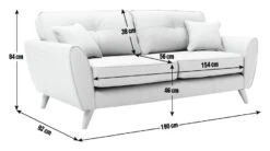 Habitat Isla 3 Seater Fabric Sofa - Grey 12 Habitat Isla 3 Seater Fabric Sofa - Grey -Habitat Store 2207375 R E001