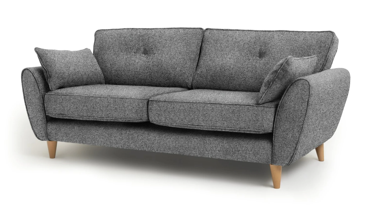 Habitat Isla 3 Seater Fabric Sofa - Grey 4 Habitat Isla 3 Seater Fabric Sofa - Grey - Image 4