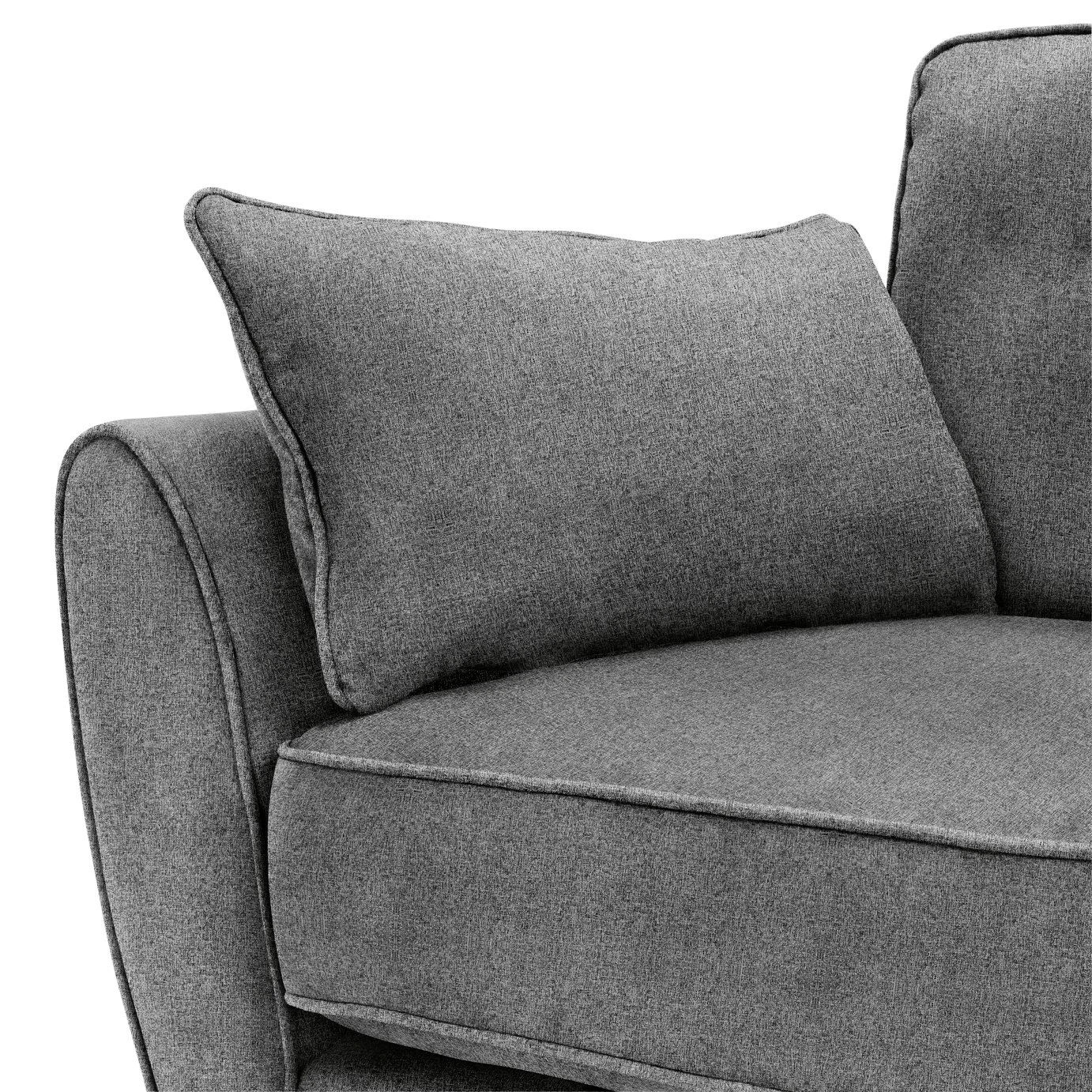 Habitat Isla 3 Seater Fabric Sofa - Grey 10 Habitat Isla 3 Seater Fabric Sofa - Grey - Image 10
