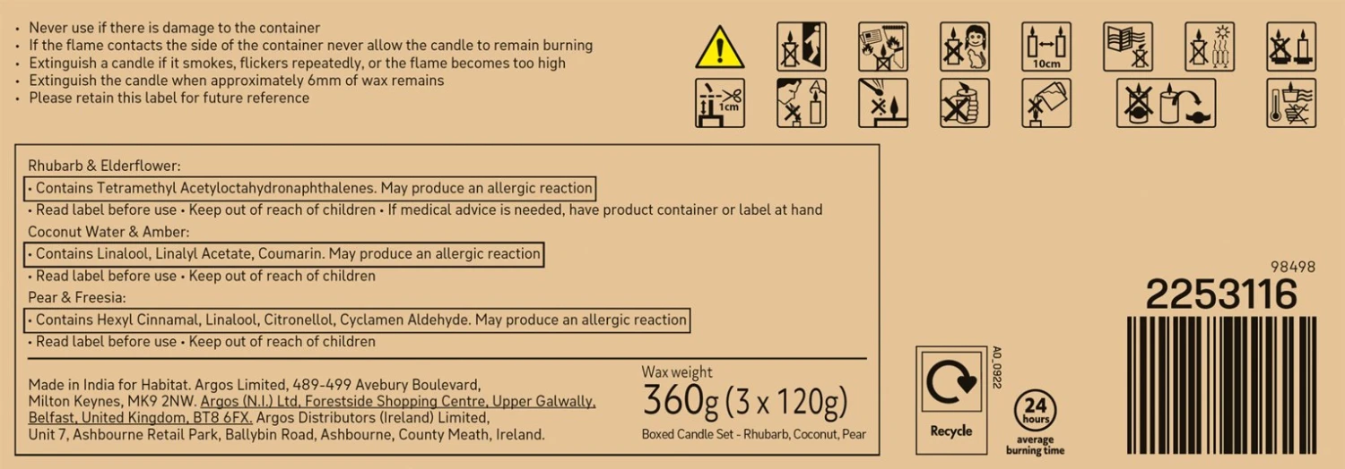 Habitat Medium Scented Boxed Candle Set - Set Of 3 5 Habitat Medium Scented Boxed Candle Set - Set Of 3 - Image 5