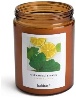 Habitat Scented Jar Candle - Geranium & Basil -Habitat Store 2257318 R Z003A