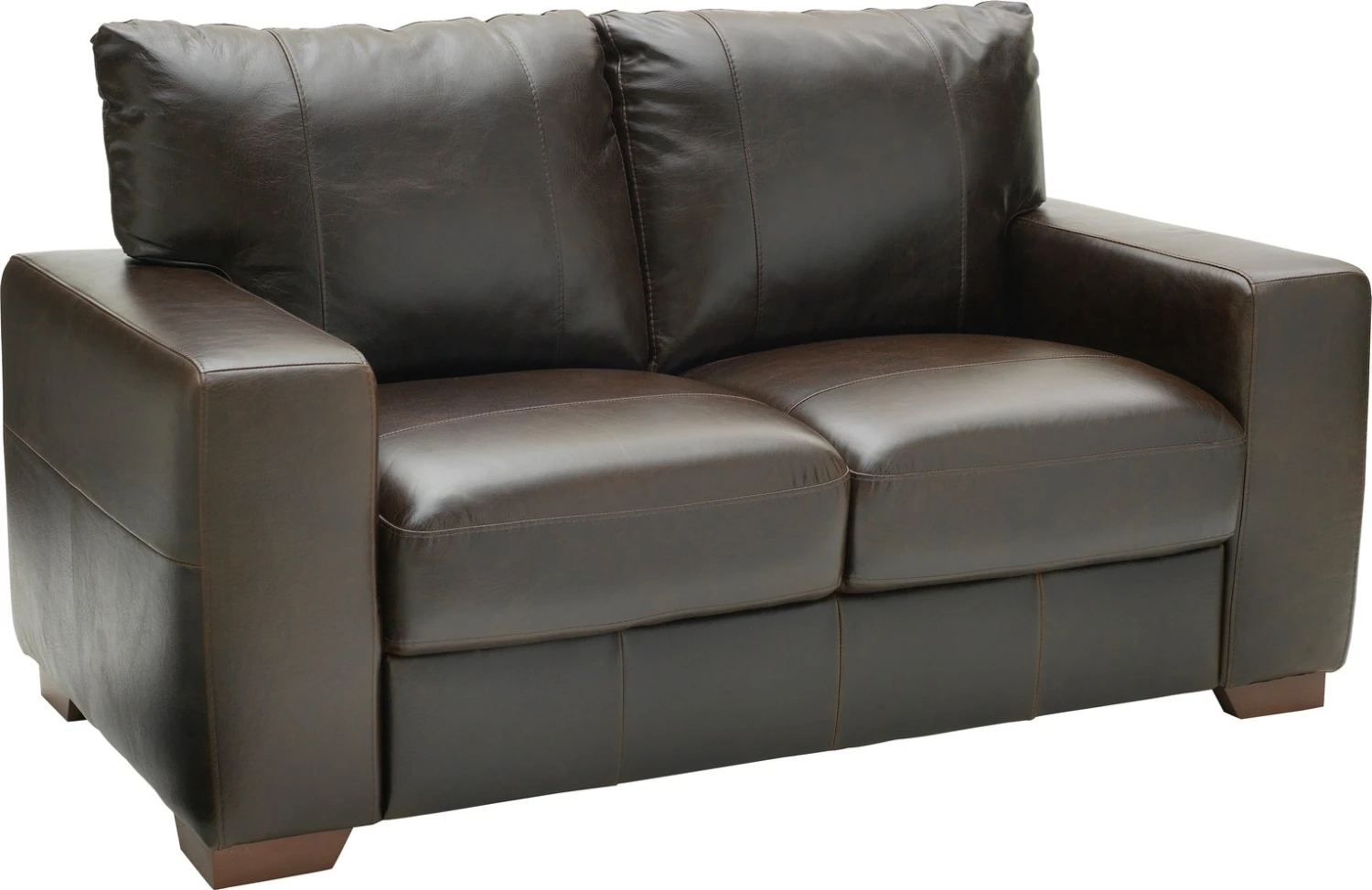 Habitat Eton Leather 2 Seater Sofa - Chocolate 5 Habitat Eton Leather 2 Seater Sofa - Chocolate - Image 5