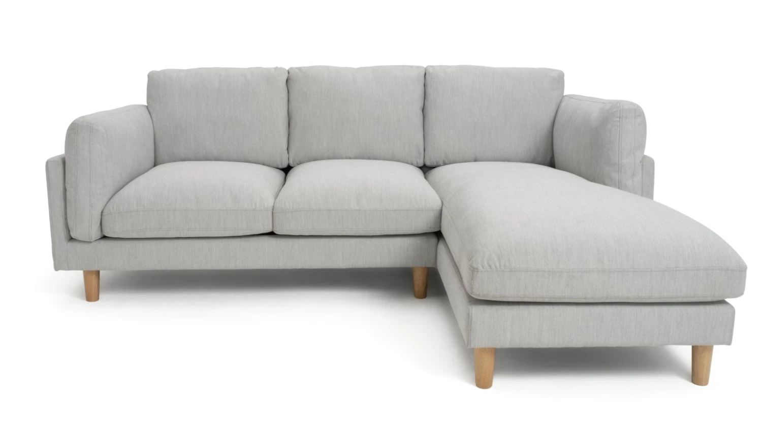 Habitat Salome Fabric Right Hand Corner Chaise Sofa - Grey 6 Habitat Salome Fabric Right Hand Corner Chaise Sofa - Grey - Image 6