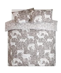 Habitat Brushed Cotton Deer Print Grey Bedding Set - Single -Habitat Store 2729107 R Z002A