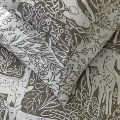 Habitat Brushed Cotton Deer Print Grey Bedding Set - Single -Habitat Store 2729107 R Z002C