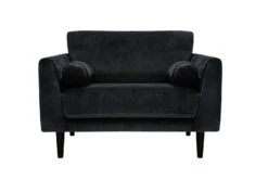 Habitat Jacob Fabric Cuddle Chair - Black