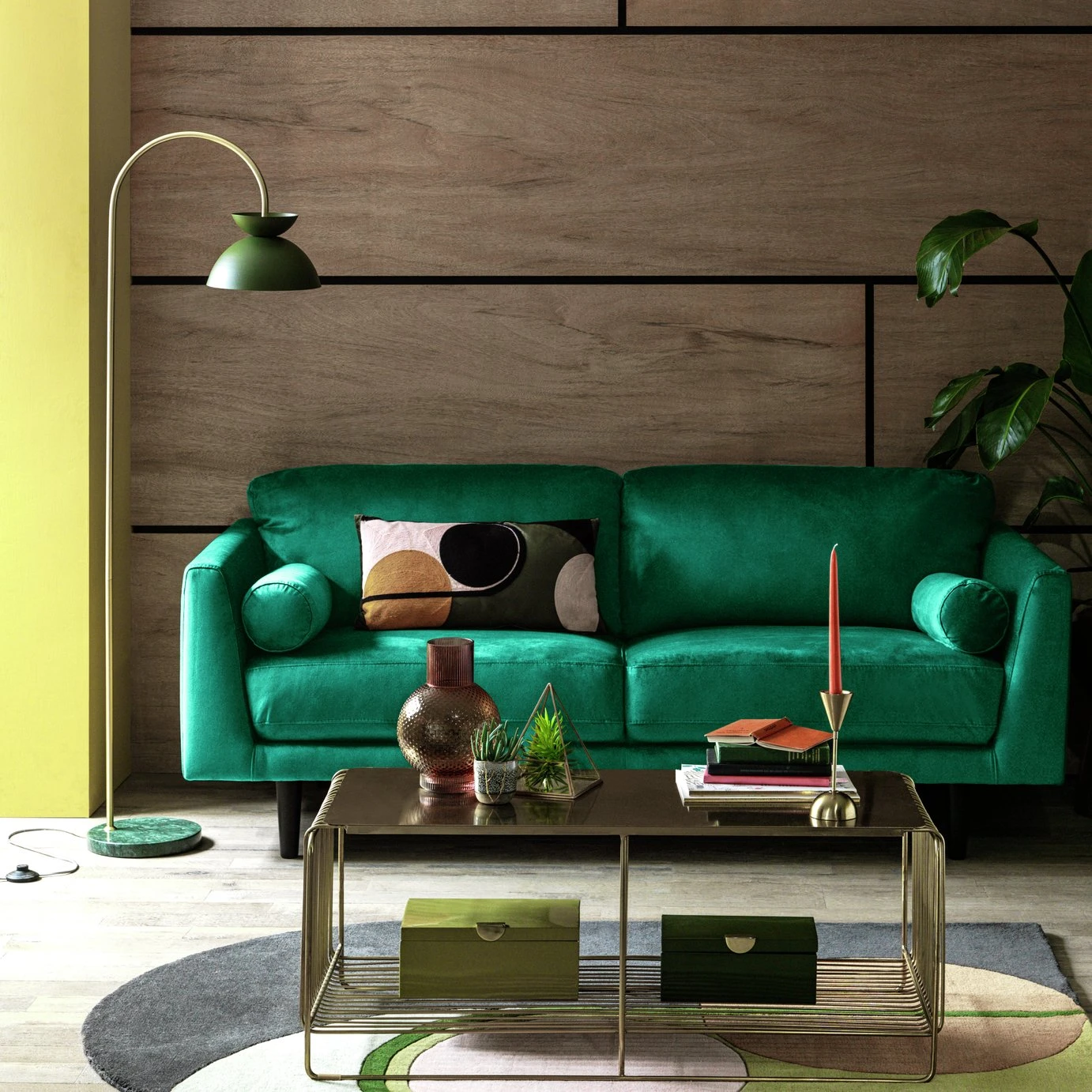 Habitat Jacob Fabric 3 Seater Sofa - Black 2 Habitat Jacob Fabric 3 Seater Sofa - Black - Image 2