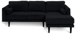 Habitat Jacob Velvet Right Hand Corner Sofa - Black 10 Habitat Jacob Velvet Right Hand Corner Sofa - Black -Habitat Store 2910260 R Z003A