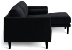 Habitat Jacob Velvet Right Hand Corner Sofa - Black 11 Habitat Jacob Velvet Right Hand Corner Sofa - Black -Habitat Store 2910260 R Z004A