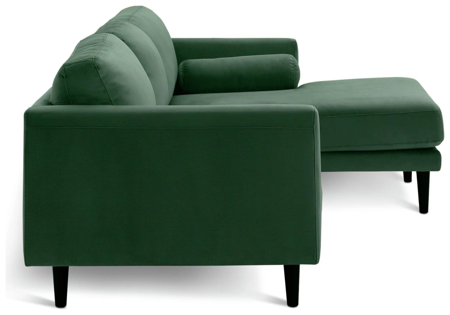 Habitat Jacob Velvet Right Hand Corner Sofa - Emerald Green 5 Habitat Jacob Velvet Right Hand Corner Sofa - Emerald Green - Image 5