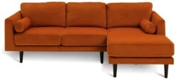 Habitat Jacob Velvet Right Hand Corner Sofa - Orange 8 Habitat Jacob Velvet Right Hand Corner Sofa - Orange -Habitat Store 2910318 R Z003A