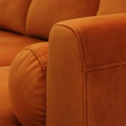 Habitat Jacob Velvet Right Hand Corner Sofa - Orange 10 Habitat Jacob Velvet Right Hand Corner Sofa - Orange -Habitat Store 2910318 R Z009A