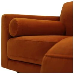 Habitat Jacob Velvet Right Hand Corner Sofa - Orange 11 Habitat Jacob Velvet Right Hand Corner Sofa - Orange -Habitat Store 2910318 R Z010A