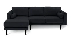 Habitat Jacob Velvet Left Hand Corner Sofa - Black 9 Habitat Jacob Velvet Left Hand Corner Sofa - Black -Habitat Store 2910325 R Z002A