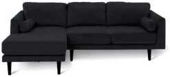 Habitat Jacob Velvet Left Hand Corner Sofa - Black 10 Habitat Jacob Velvet Left Hand Corner Sofa - Black -Habitat Store 2910325 R Z003A