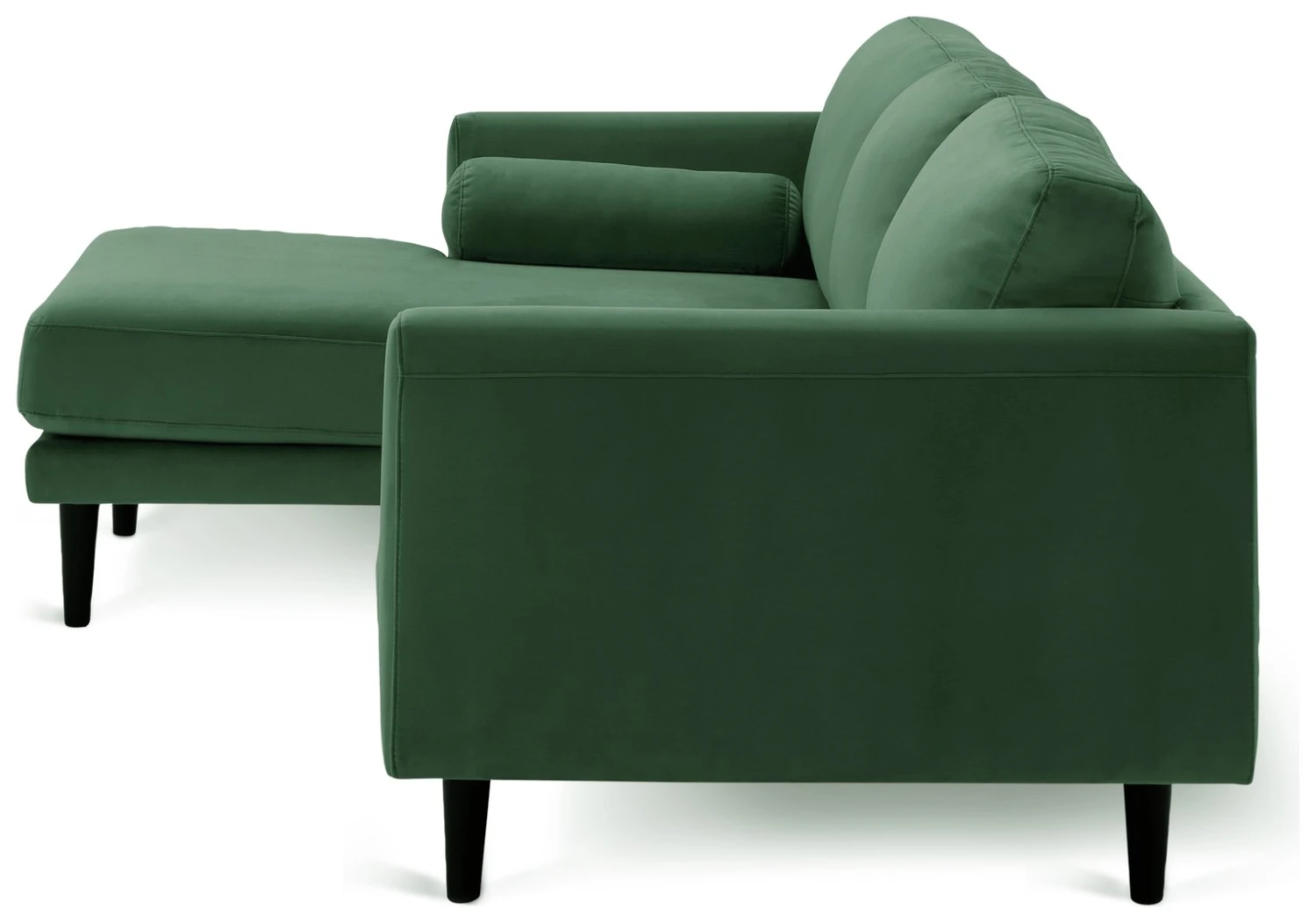 Habitat Jacob Velvet Left Hand Corner Sofa - Emerald Green 5 Habitat Jacob Velvet Left Hand Corner Sofa - Emerald Green - Image 5