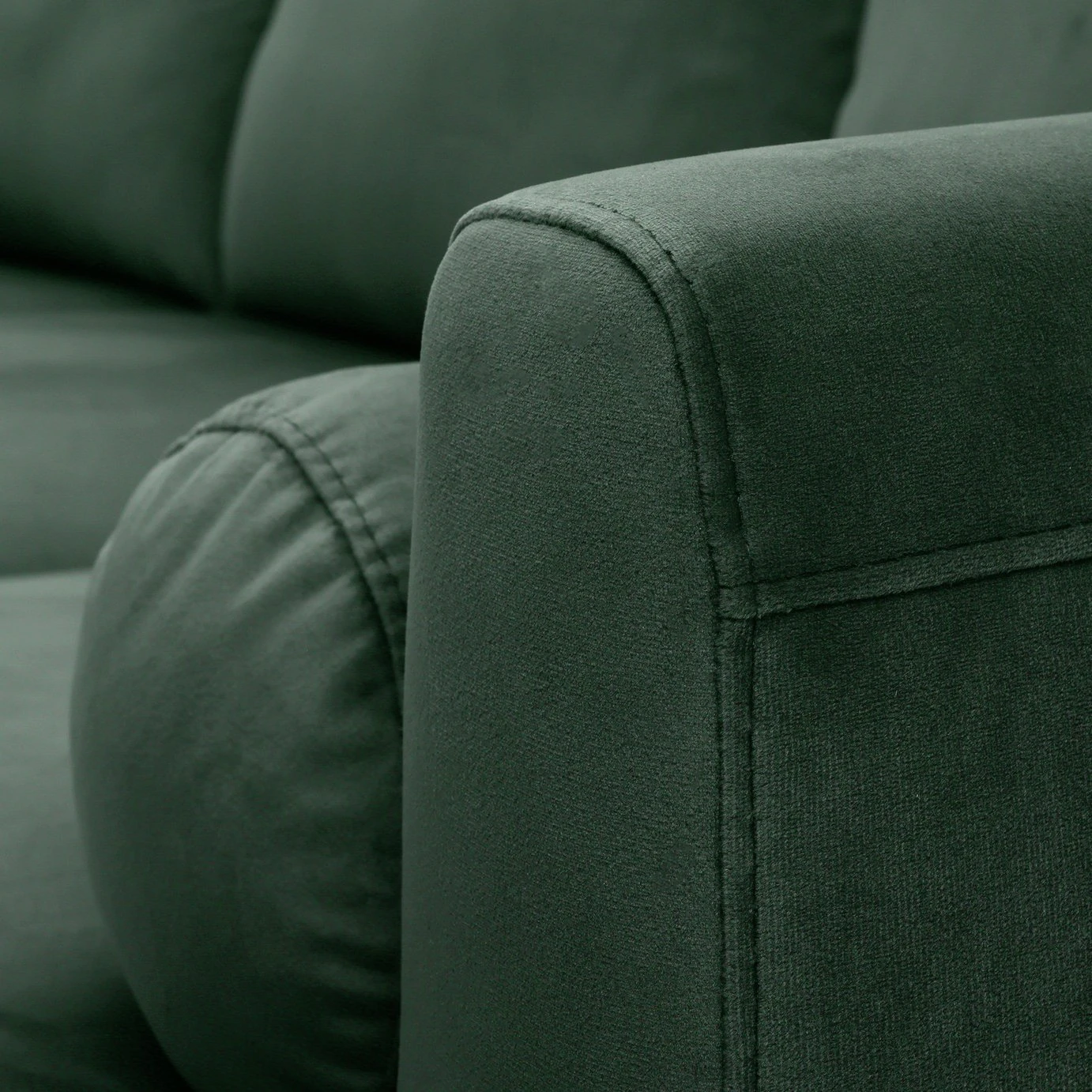 Habitat Jacob Velvet Left Hand Corner Sofa - Emerald Green 6 Habitat Jacob Velvet Left Hand Corner Sofa - Emerald Green - Image 6