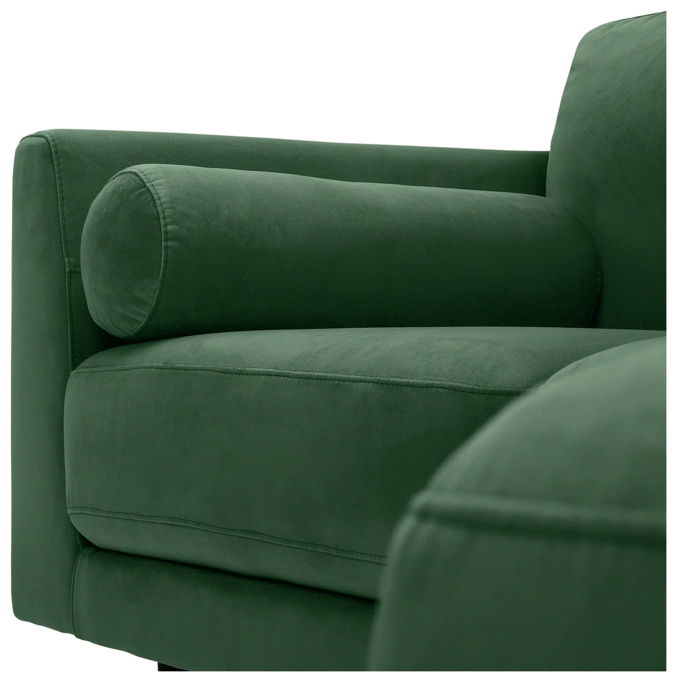 Habitat Jacob Velvet Left Hand Corner Sofa - Emerald Green 7 Habitat Jacob Velvet Left Hand Corner Sofa - Emerald Green - Image 7