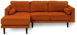 Habitat Jacob Velvet Left Hand Corner Sofa - Orange 8 Habitat Jacob Velvet Left Hand Corner Sofa - Orange -Habitat Store 2910363 R Z003A