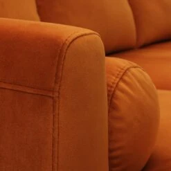 Habitat Jacob Velvet Left Hand Corner Sofa - Orange 10 Habitat Jacob Velvet Left Hand Corner Sofa - Orange -Habitat Store 2910363 R Z009A