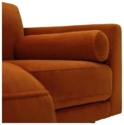 Habitat Jacob Velvet Left Hand Corner Sofa - Orange 11 Habitat Jacob Velvet Left Hand Corner Sofa - Orange -Habitat Store 2910363 R Z010A