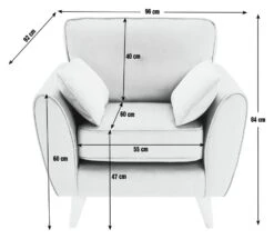 Habitat Iris Fabric Armchair - Grey -Habitat Store 2910600 R E001