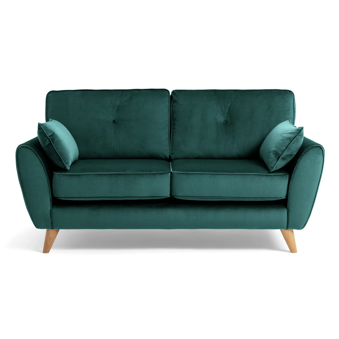 Habitat Iris Fabric 2 Seater Sofa - Teal 1 Habitat Iris Fabric 2 Seater Sofa - Teal