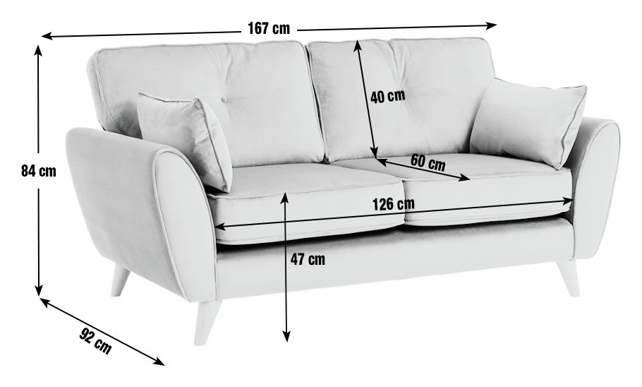 Habitat Iris Fabric 2 Seater Sofa - Navy 3 Habitat Iris Fabric 2 Seater Sofa - Navy - Image 3