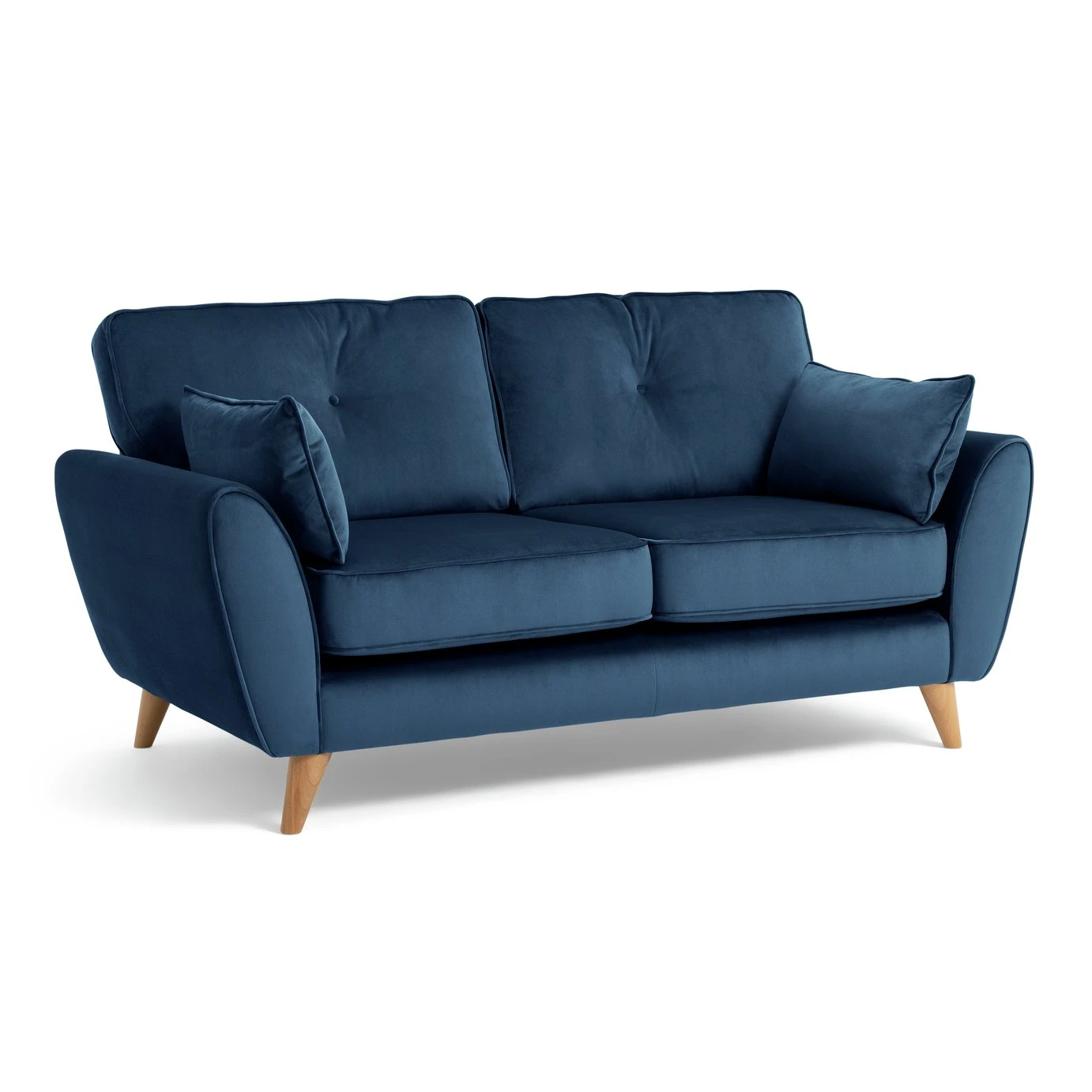 Habitat Iris Fabric 2 Seater Sofa - Navy 4 Habitat Iris Fabric 2 Seater Sofa - Navy - Image 4