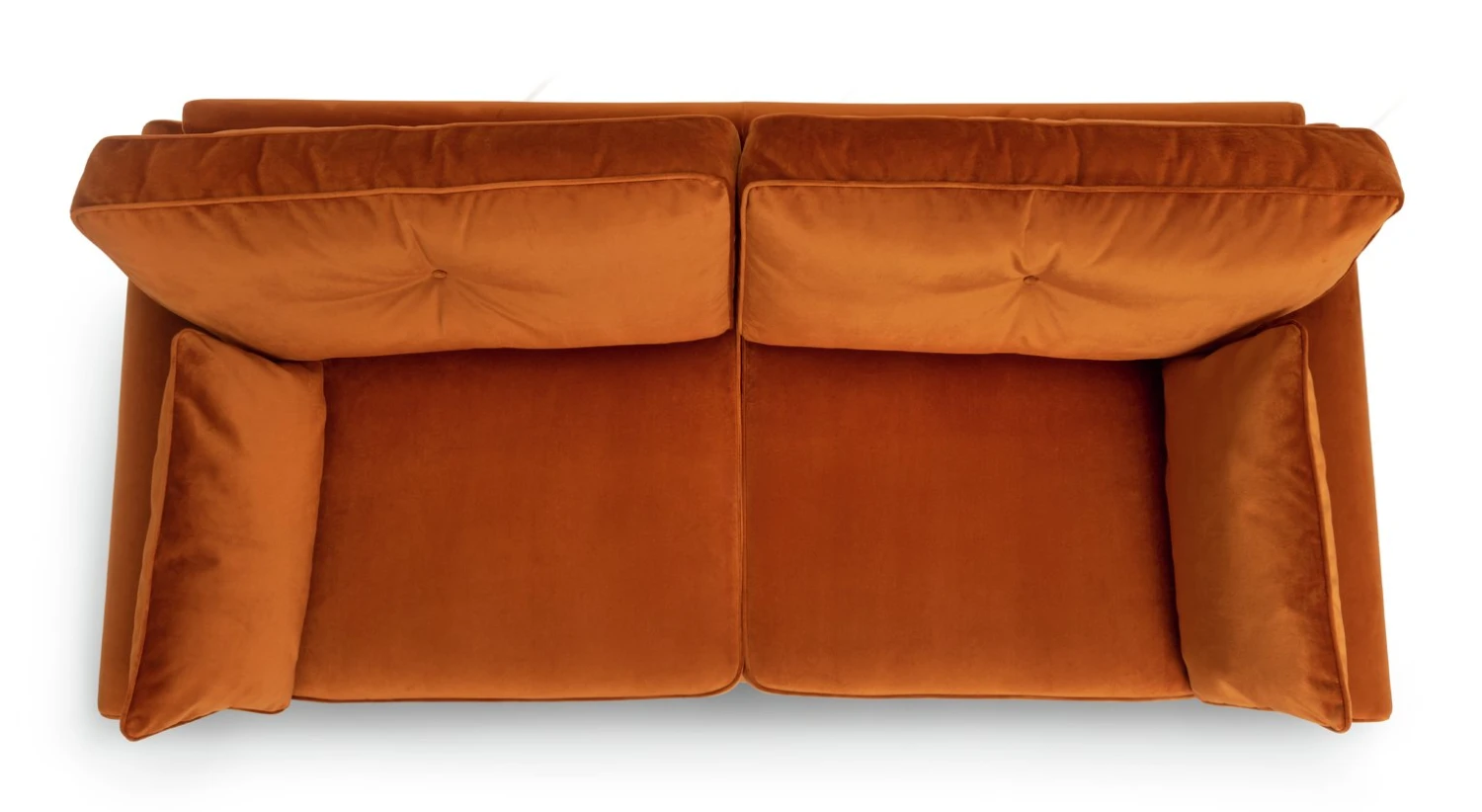 Habitat Isla 3 Seater Velvet Sofa - Orange 7 Habitat Isla 3 Seater Velvet Sofa - Orange - Image 7