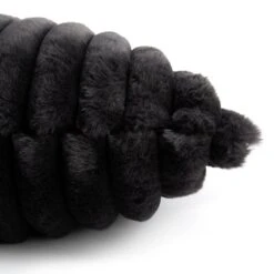 Habitat Ribbed Faux Fur Cushion - Charcoal - 50X50cm 7 Habitat Ribbed Faux Fur Cushion - Charcoal - 50X50cm -Habitat Store 3064380 R Z003A