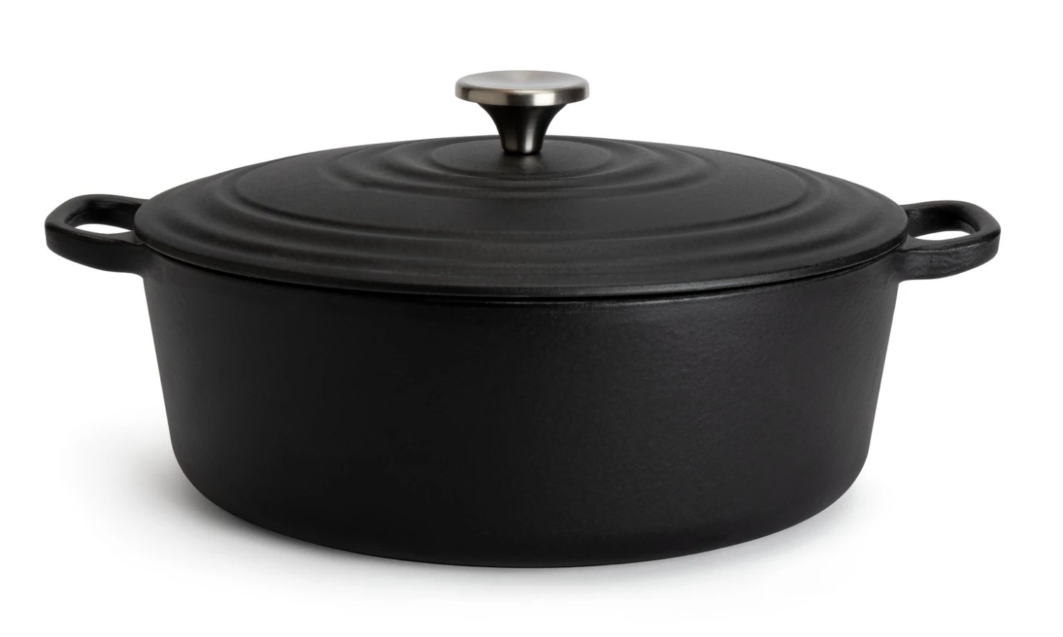 Habitat 3.3 Litre Cast Iron Casserole Dish - Black 1 Habitat 3.3 Litre Cast Iron Casserole Dish - Black