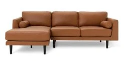 Habitat Jackson Leather Left Corner Chaise Sofa - Tan -Habitat Store 3102486 R Z002A
