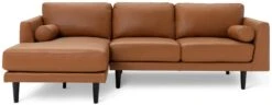 Habitat Jackson Leather Left Corner Chaise Sofa - Tan -Habitat Store 3102486 R Z003A