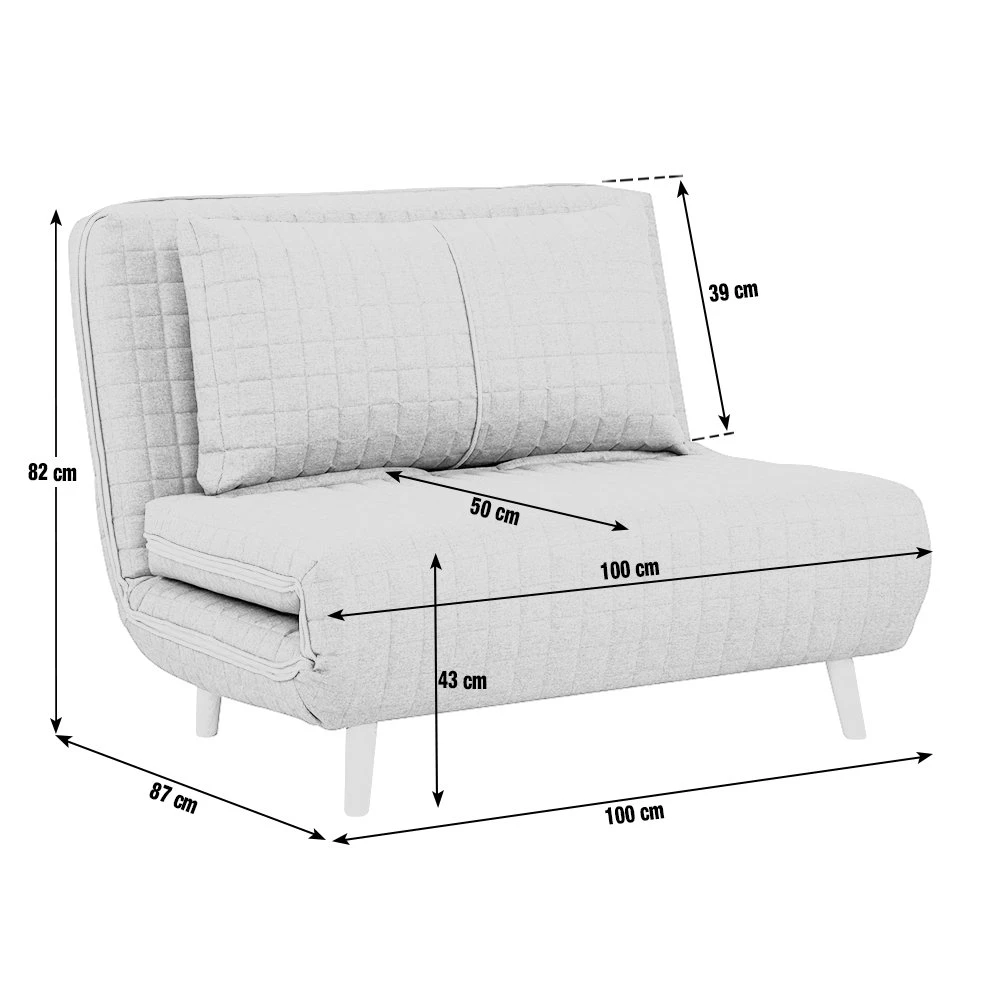 Habitat Roma Small Double Chairbed - Grey 7 Habitat Roma Small Double Chairbed - Grey - Image 7