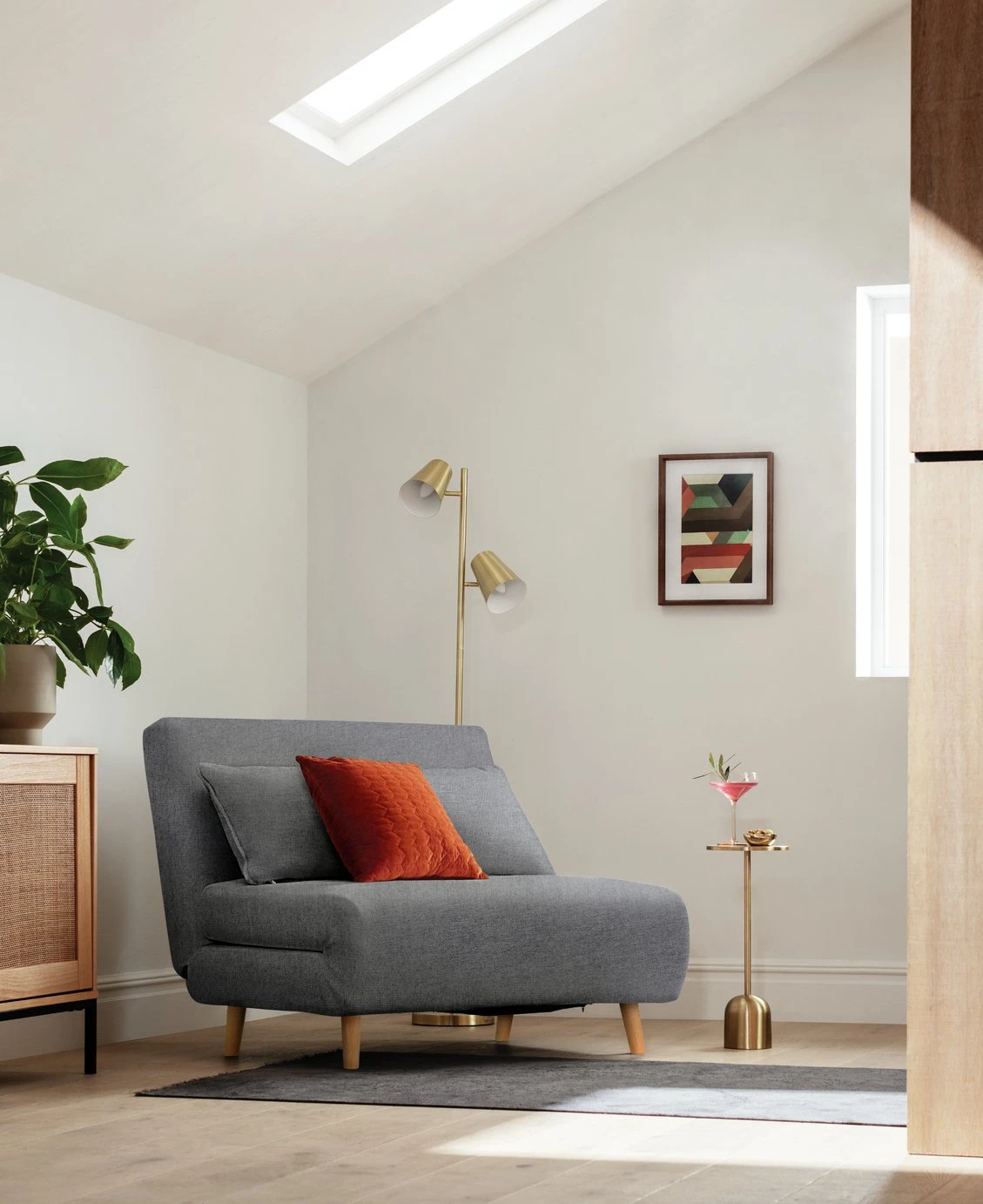 Habitat Roma Small Double Chairbed - Grey 8 Habitat Roma Small Double Chairbed - Grey - Image 8