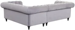 Habitat Chesterfield Velvet Left Hand Corner Sofa-Light Grey -Habitat Store 3106633 R Z005A