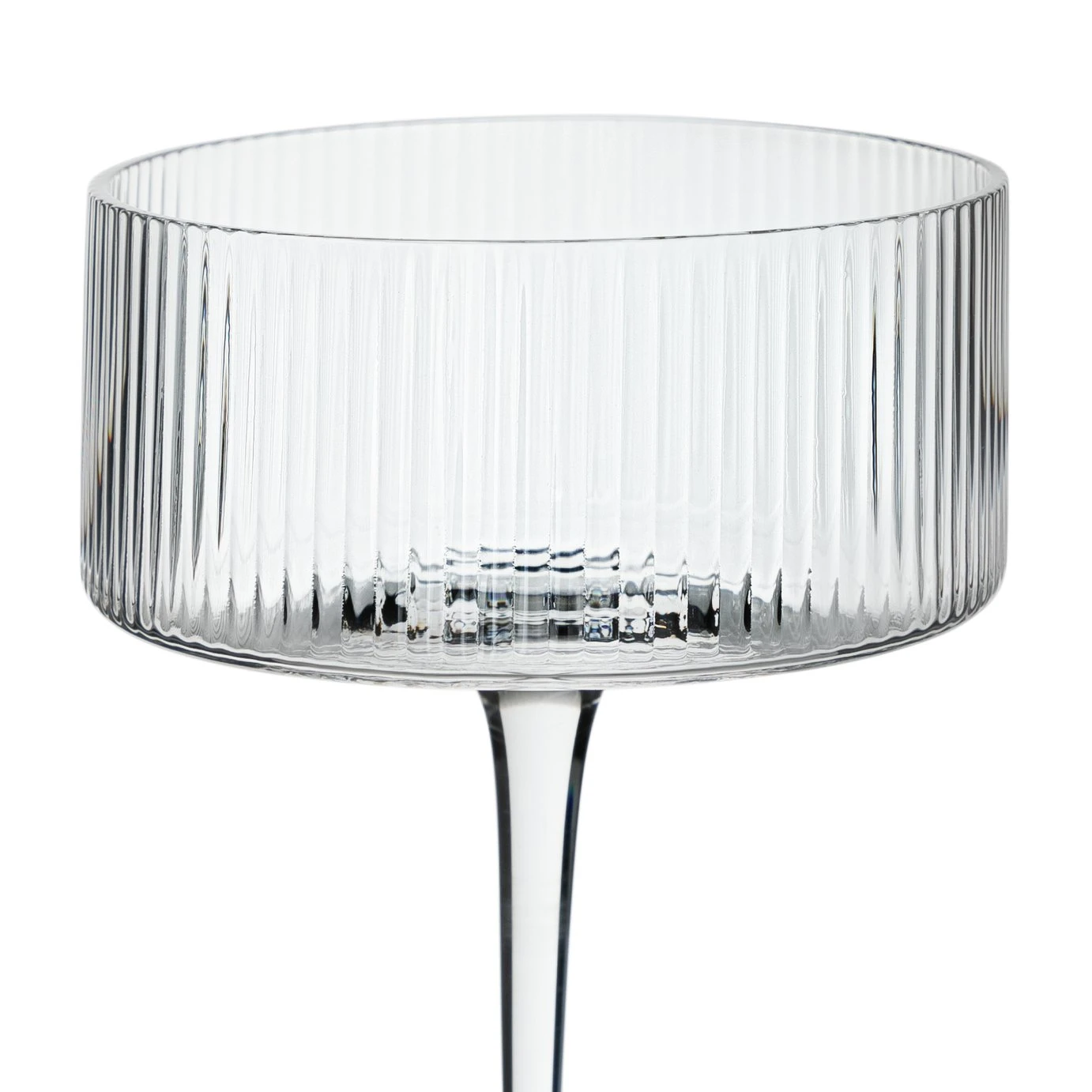 Habitat Ribbed Set Of 4 Champagne Coupe Glasses 4 Habitat Ribbed Set Of 4 Champagne Coupe Glasses - Image 4