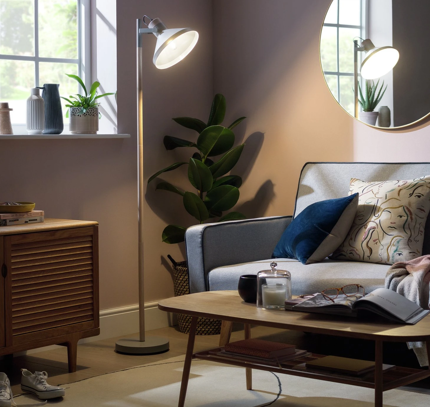 Habitat Skandi Floor Lamp - Grey 2 Habitat Skandi Floor Lamp - Grey - Image 2