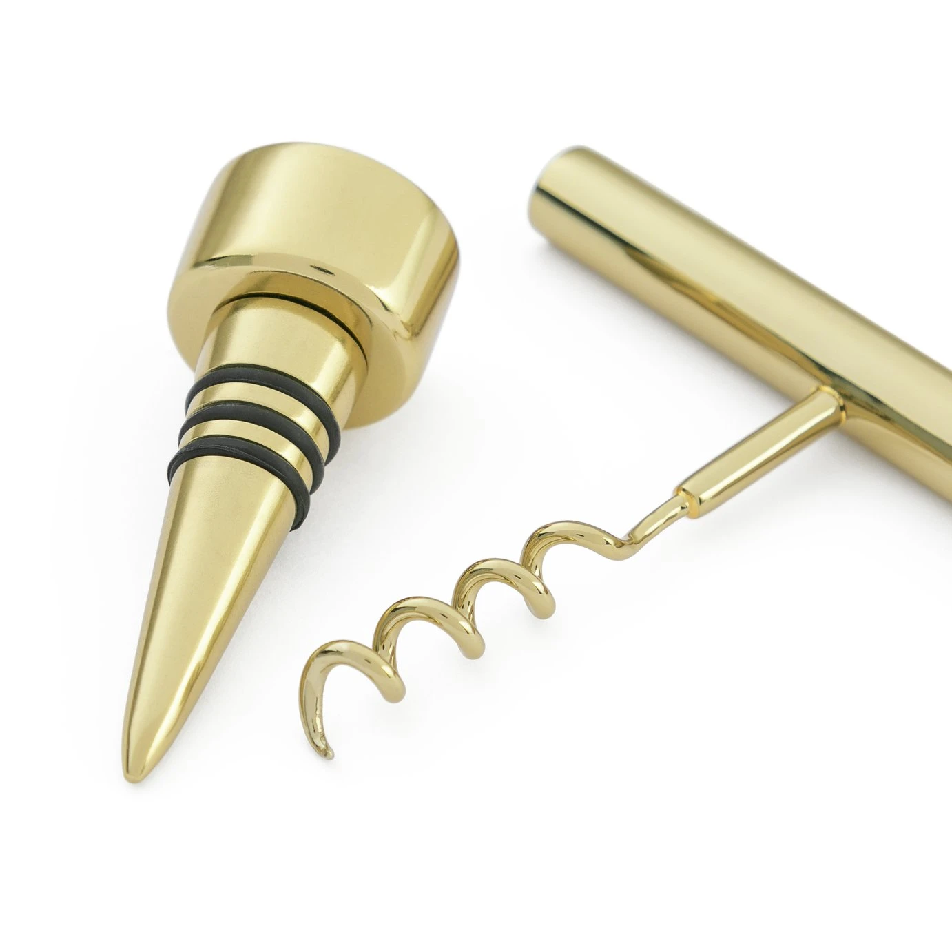 Habitat Gold Tone Corkscrew And Stopper Set 3 Habitat Gold Tone Corkscrew And Stopper Set - Image 3