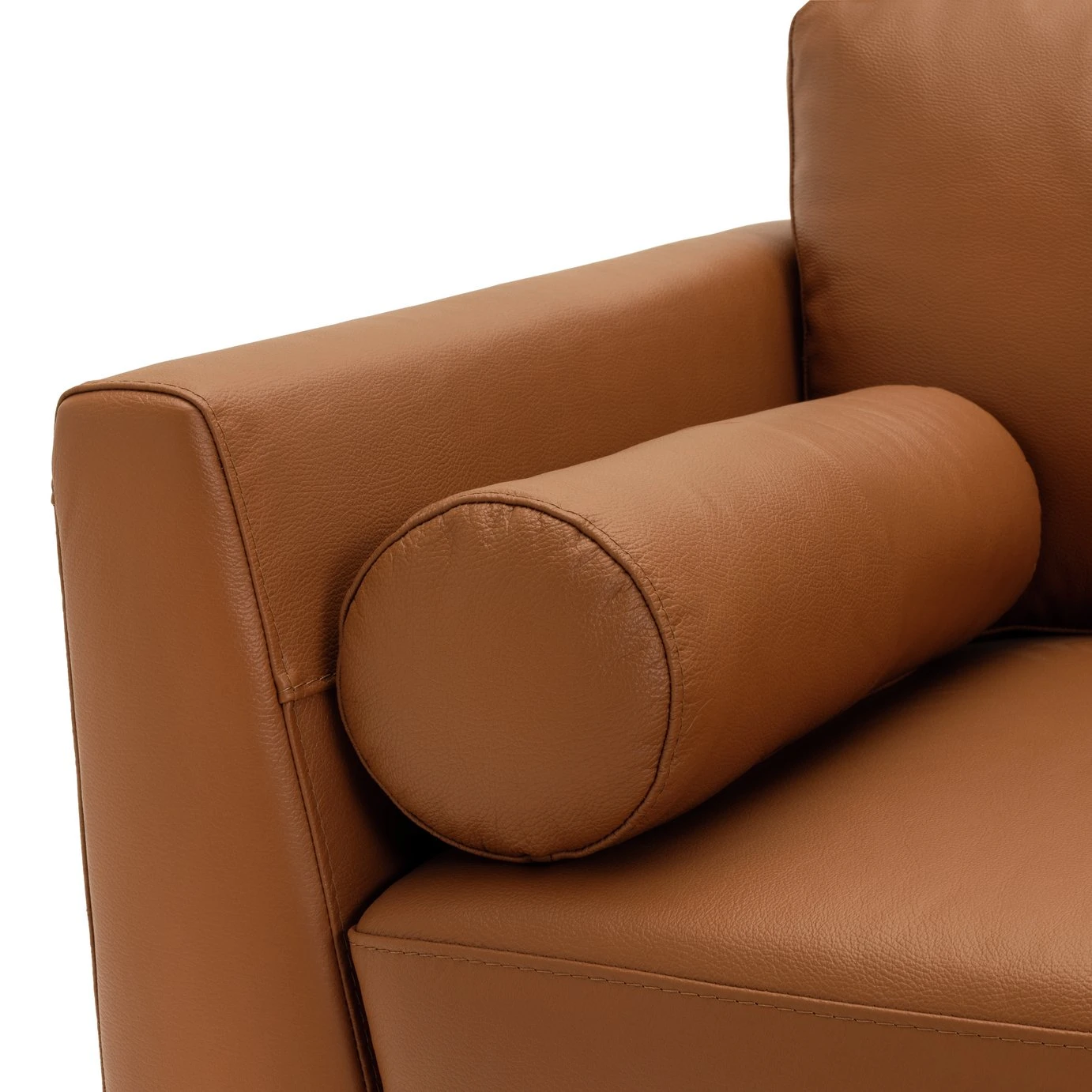 Habitat Jackson Leather Right Corner Chaise Sofa - Tan 9 Habitat Jackson Leather Right Corner Chaise Sofa - Tan - Image 9