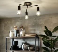 Habitat Rayner Steel 3 Light LED Flush Ceiling Light - Black 16 Habitat Rayner Steel 3 Light LED Flush Ceiling Light - Black -Habitat Store 3247846 R Z003C