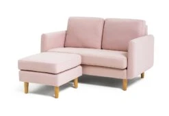 Habitat Remi Small Fabric 2 Seater Chaise Sofa In A Box-Pink -Habitat Store 3347739 R Z002A