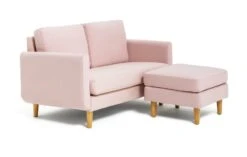 Habitat Remi Small Fabric 2 Seater Chaise Sofa In A Box-Pink -Habitat Store 3347739 R Z004A