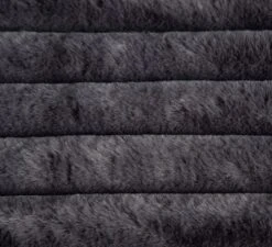 Habitat Ribbed Faux Fur Throw - Charcoal - 125X150cm -Habitat Store 3361320 R B001