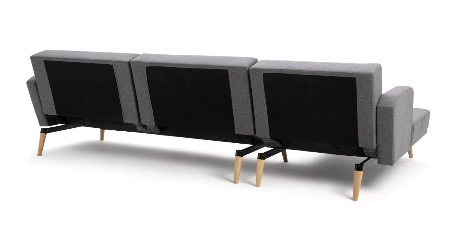 Habitat Andy Left Corner Fabric Clic Clac Sofa Bed - Grey 7 Habitat Andy Left Corner Fabric Clic Clac Sofa Bed - Grey - Image 7